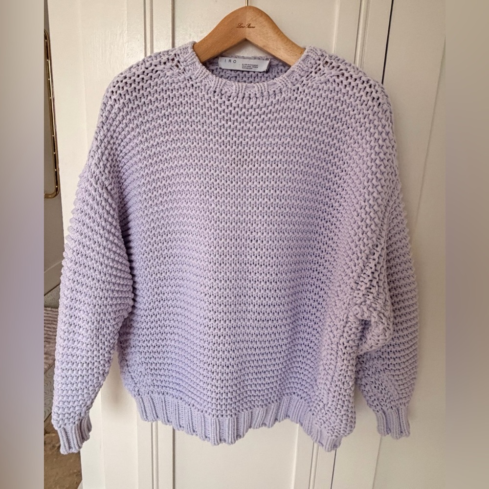 IRO Oversized Soft Lilac Crew Neck Sweater